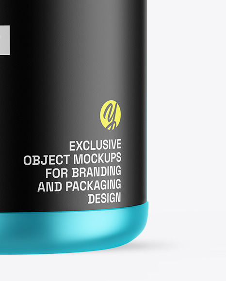 Matte Metallic Protein Jar Mockup Matte Metallic Protein Jar Mockup