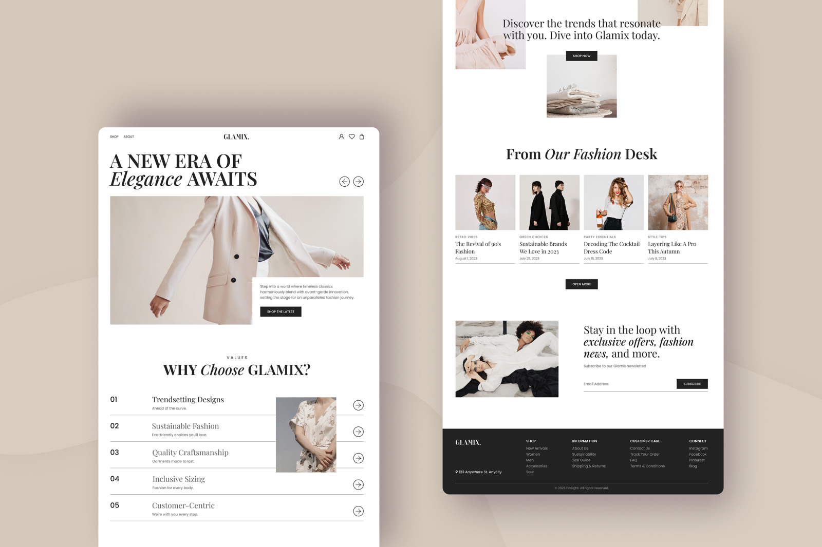 Glamix - Fashion Landing Page Glamix - Fashion Landing Page