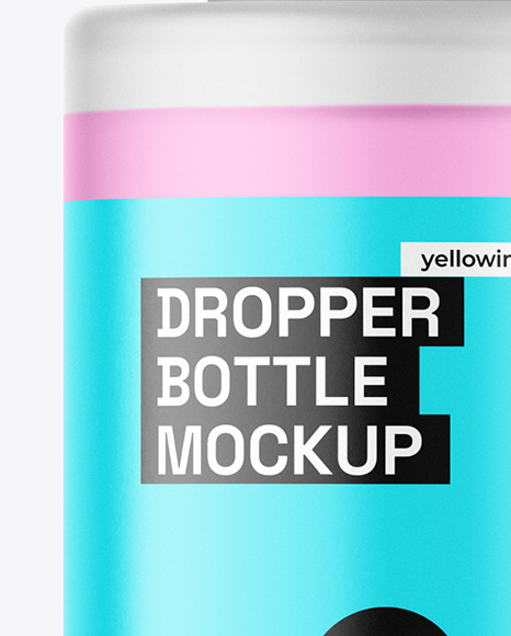 Frosted Dropper Bottle Mockup