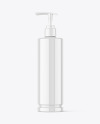 Glossy Plastic Bottle w/ Pump Mockup