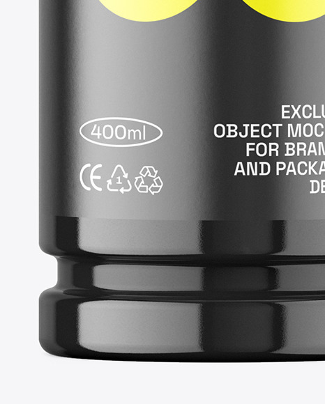 Glossy Plastic Bottle w/ Pump Mockup