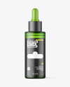 Frosted Green Dropper Bottle Mockup