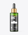 Frosted Green Dropper Bottle Mockup