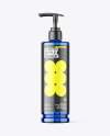 Blue Plastic Bottle w/ Pump Mockup