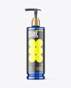 Blue Plastic Bottle w/ Pump Mockup