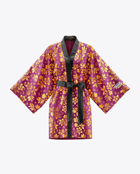 Short Women's Kimono Mockup