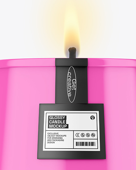 Glossy Candle Mockup