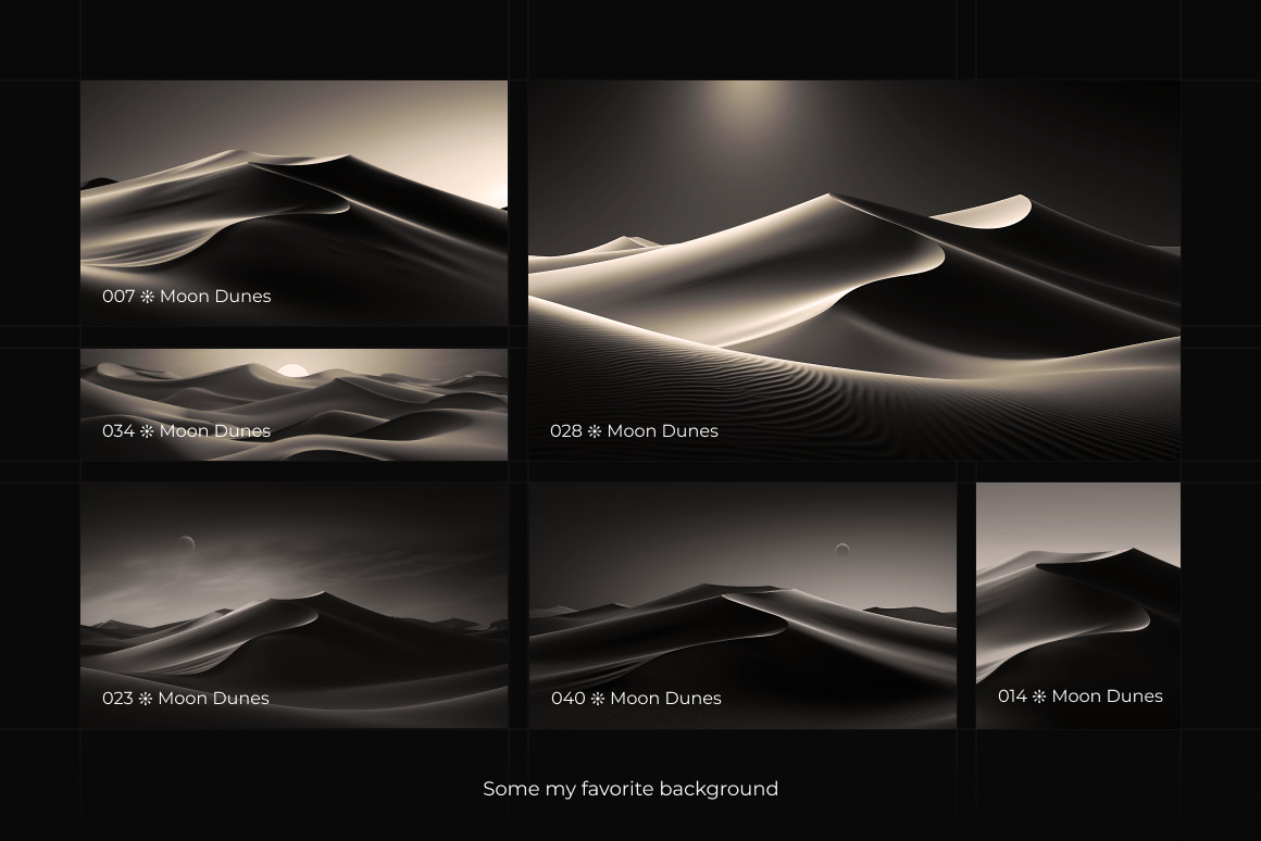 Moon Dunes Background Set Moon Dunes Background Set