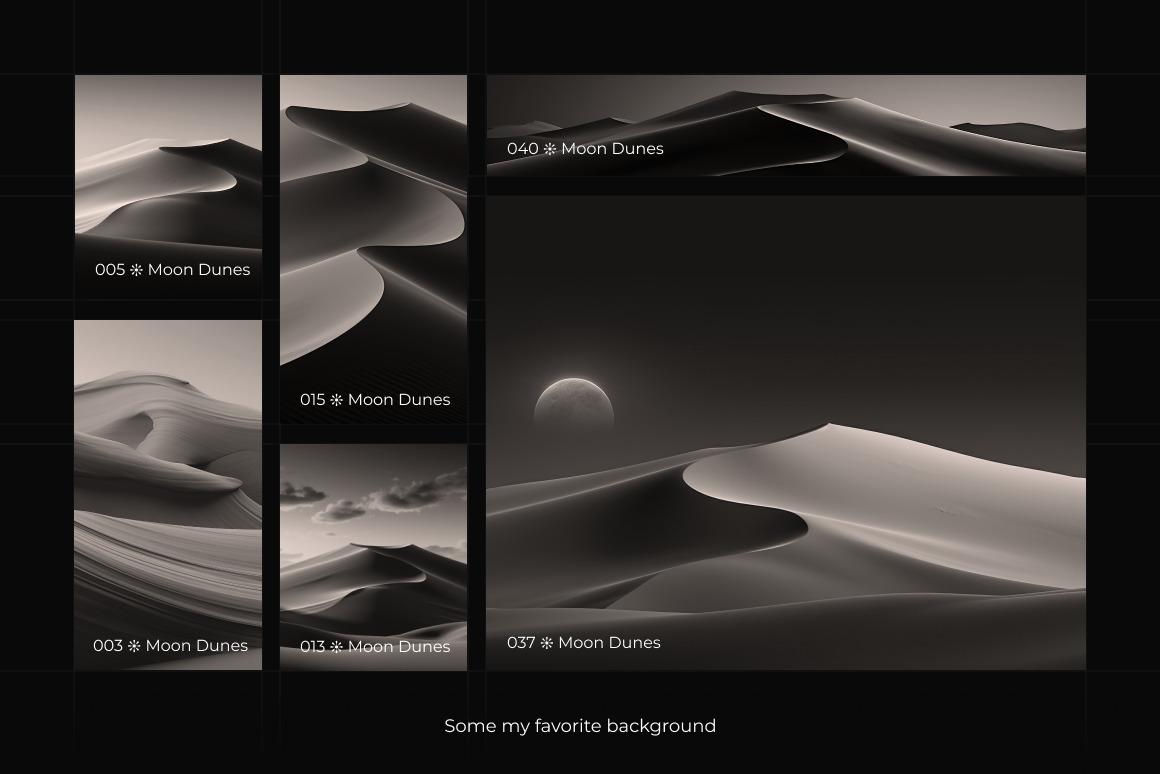 Moon Dunes Background Set