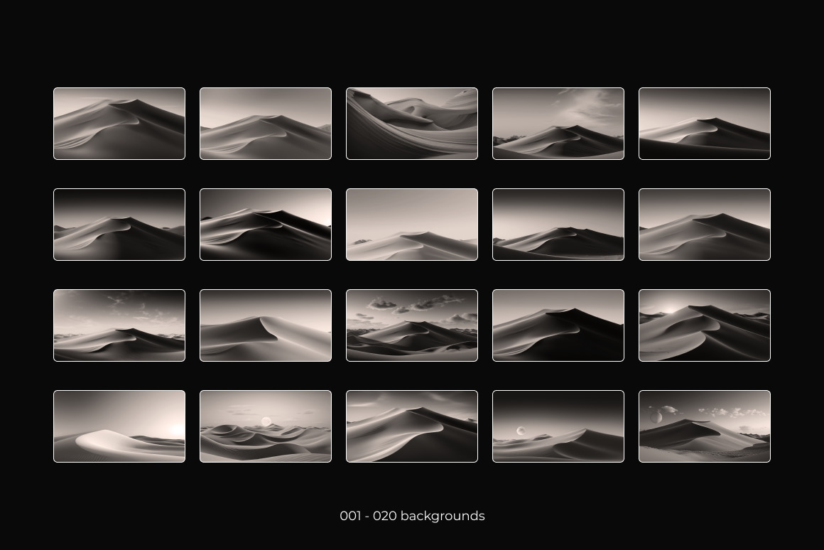 Moon Dunes Background Set Moon Dunes Background Set