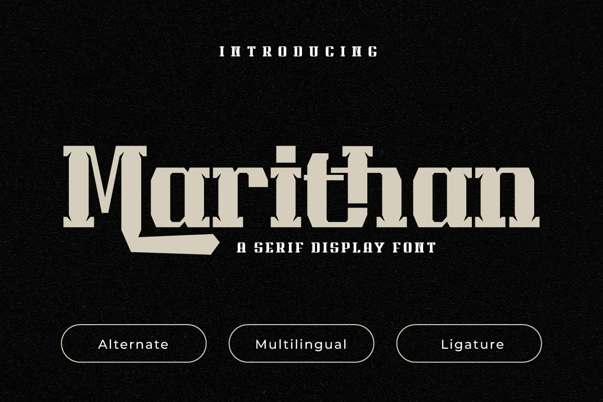 Marithan | Display Hero Font