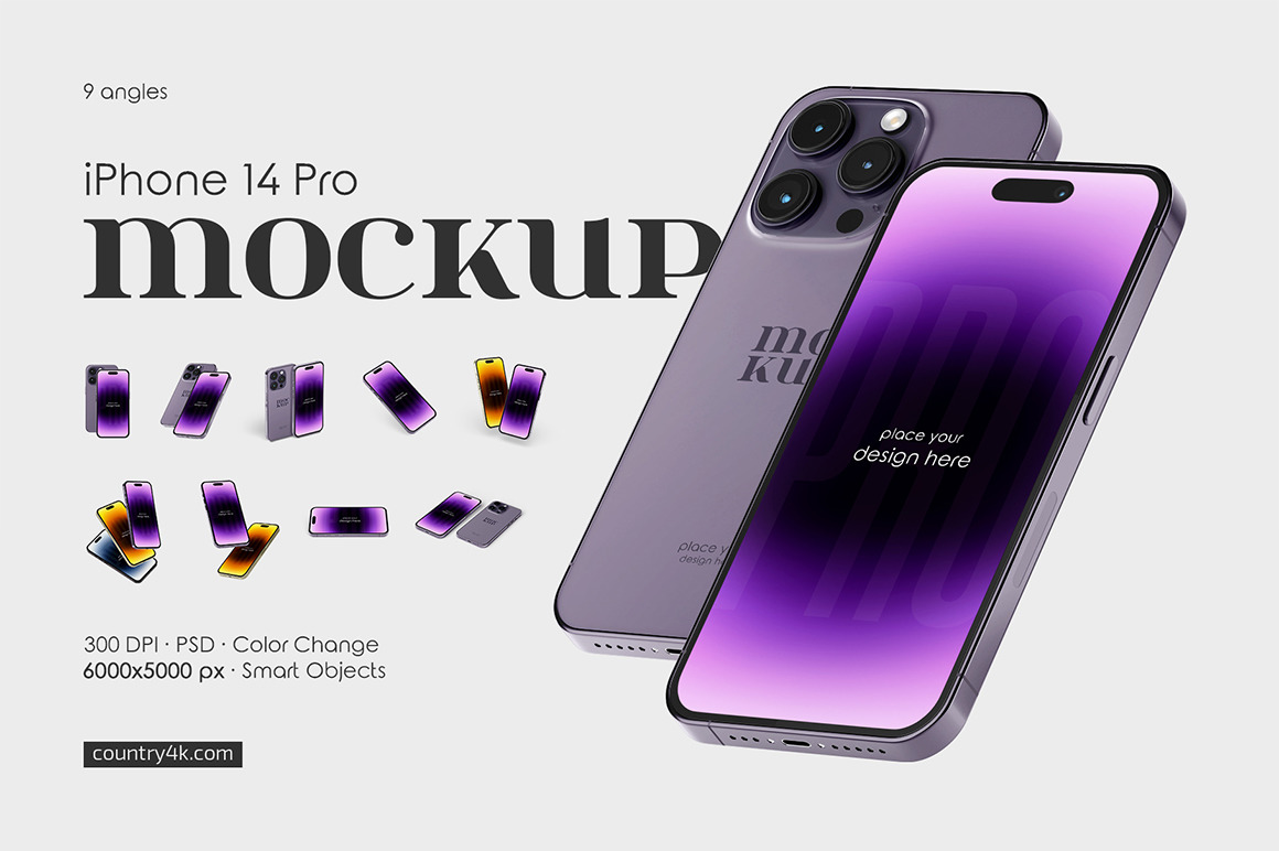 iPhone 14 Pro Mockup Set