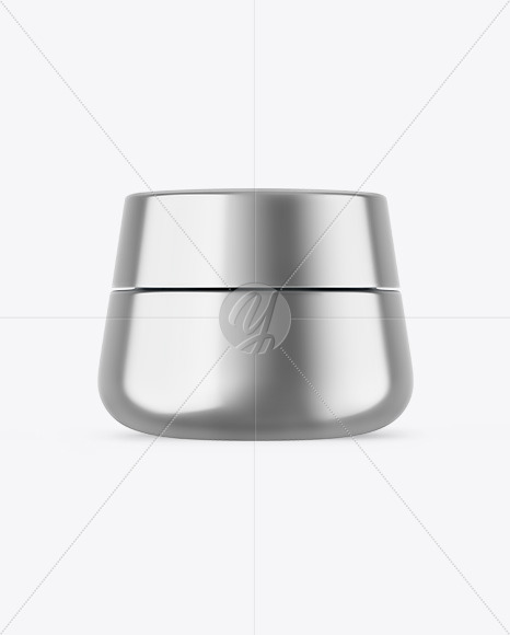 Metallic Cosmetic Jar Mockup