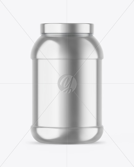 Metallic Protein Jar Mockup