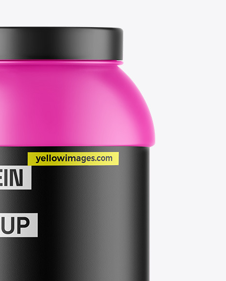 Matte Protein Jar Mockup Matte Protein Jar Mockup