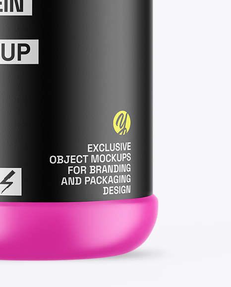 Matte Protein Jar Mockup Matte Protein Jar Mockup