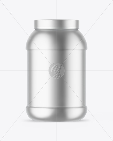 Matte Metallic Protein Jar Mockup Matte Metallic Protein Jar Mockup
