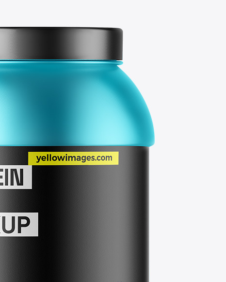 Matte Metallic Protein Jar Mockup Matte Metallic Protein Jar Mockup