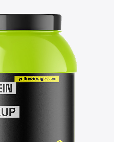 Glossy Protein Jar Mockup