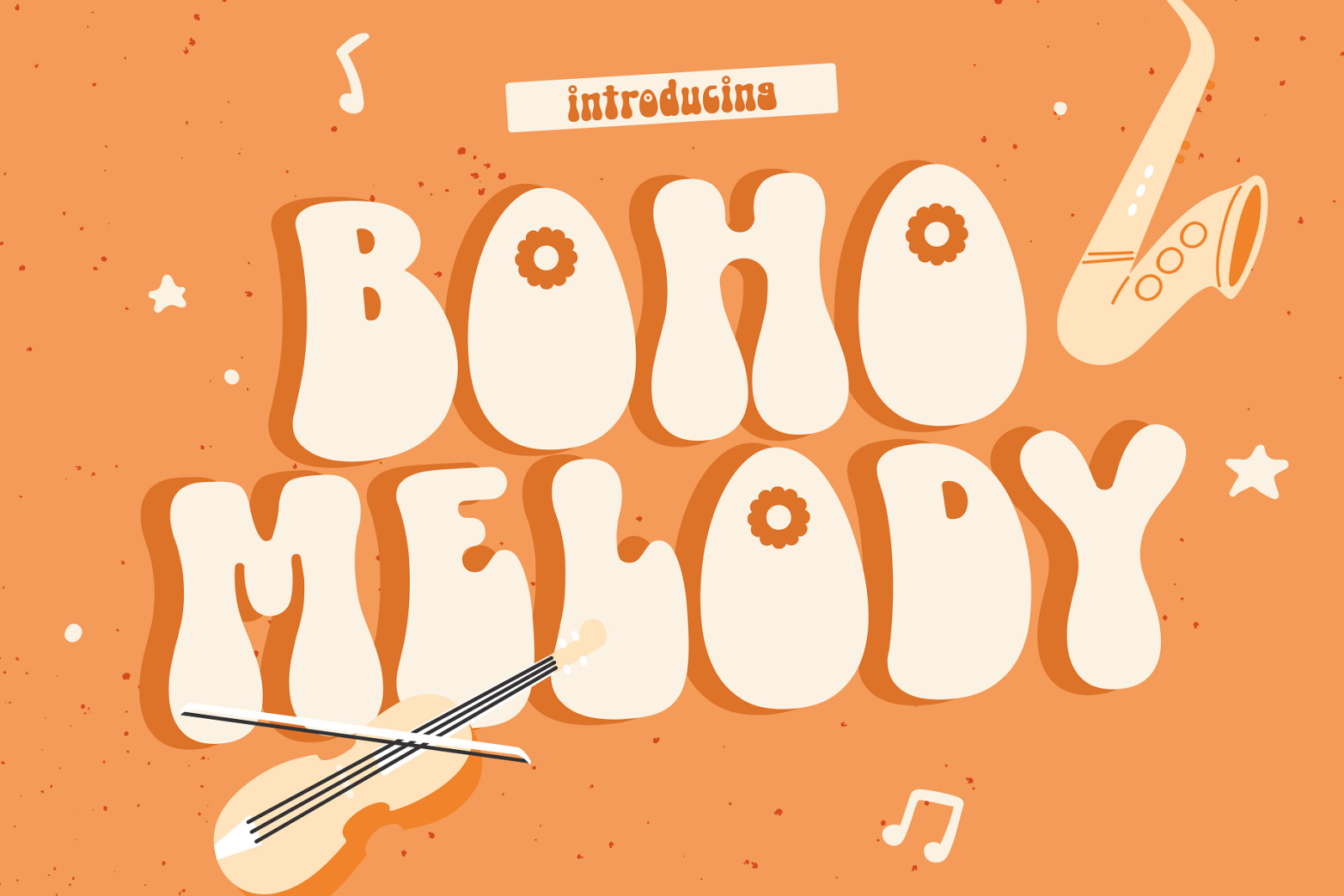 Boho Melody - Groovy Typeface