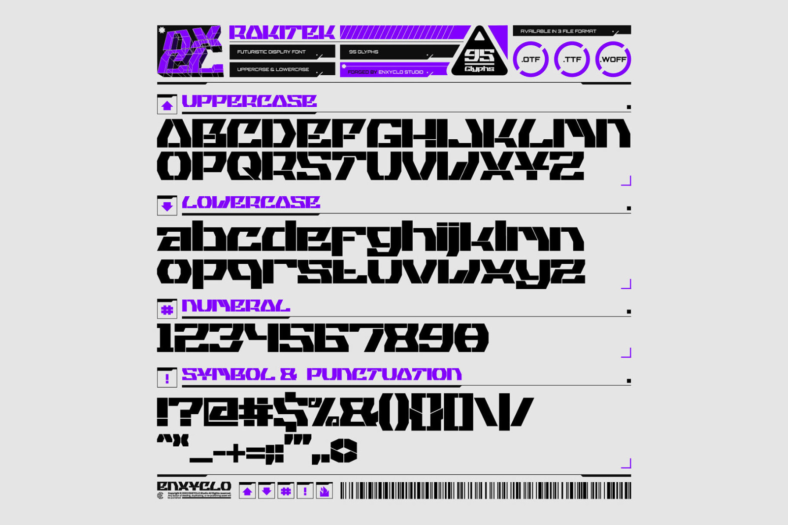 RAKITEK - Cyberpunk Modern Font