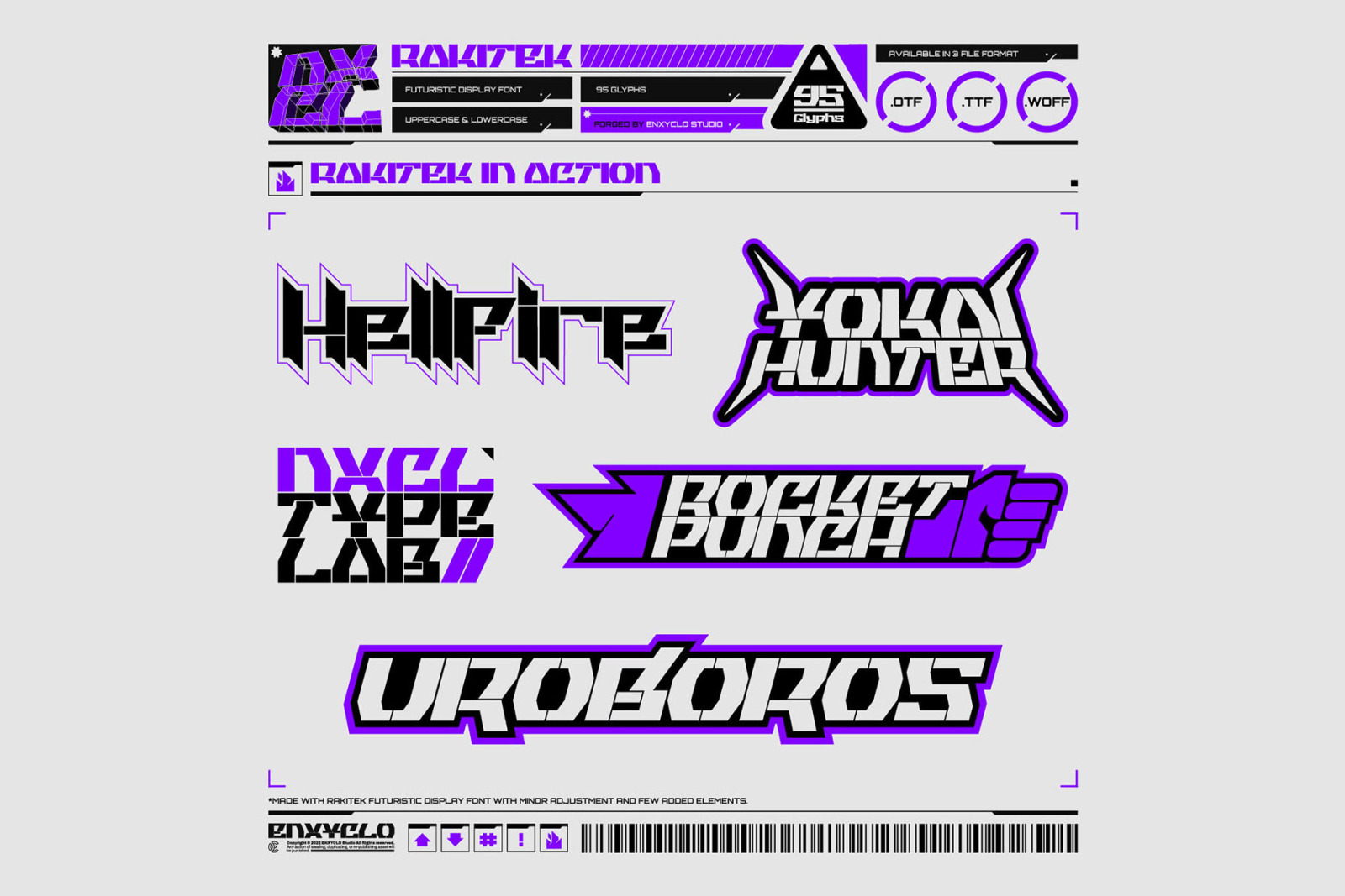 RAKITEK - Cyberpunk Modern Font