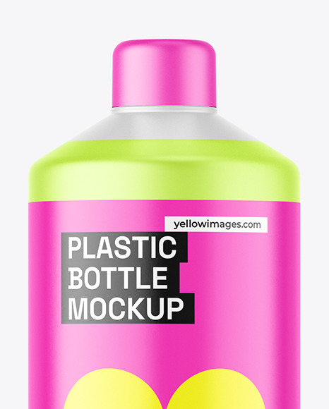 Frosted Plastic Bottle Mockup