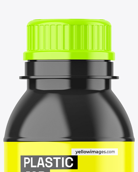 Glossy Plastic Jar Mockup