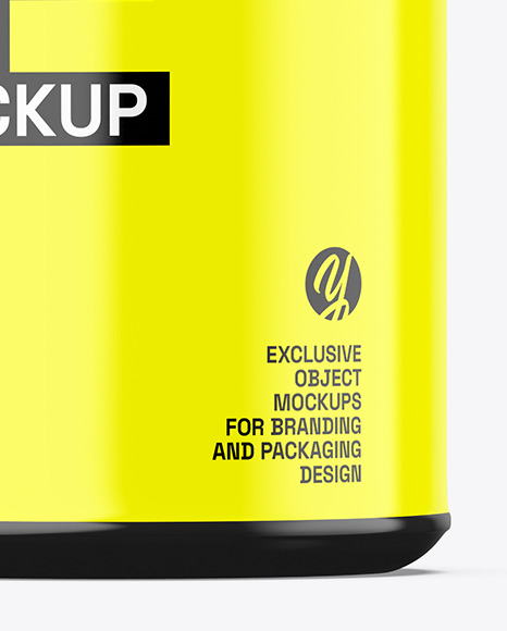 Glossy Plastic Jar Mockup