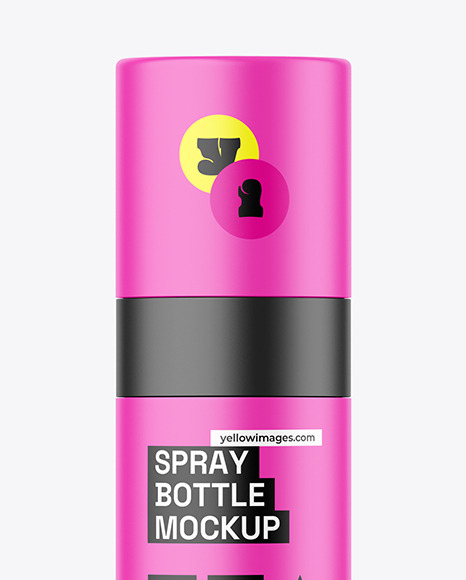 Matte Cosmetic Spray Bottle Mockup