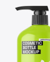 Glossy Cosmetic Bottle With Pump Mockup