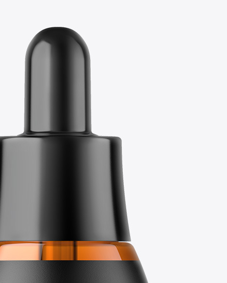 Amber Glass Dropper Bottle Mockup