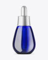 Blue Glass Dropper Bottle Mockup