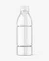 Clear PET Bottle with Water Mockup