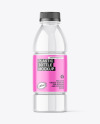 Clear PET Bottle with Water Mockup