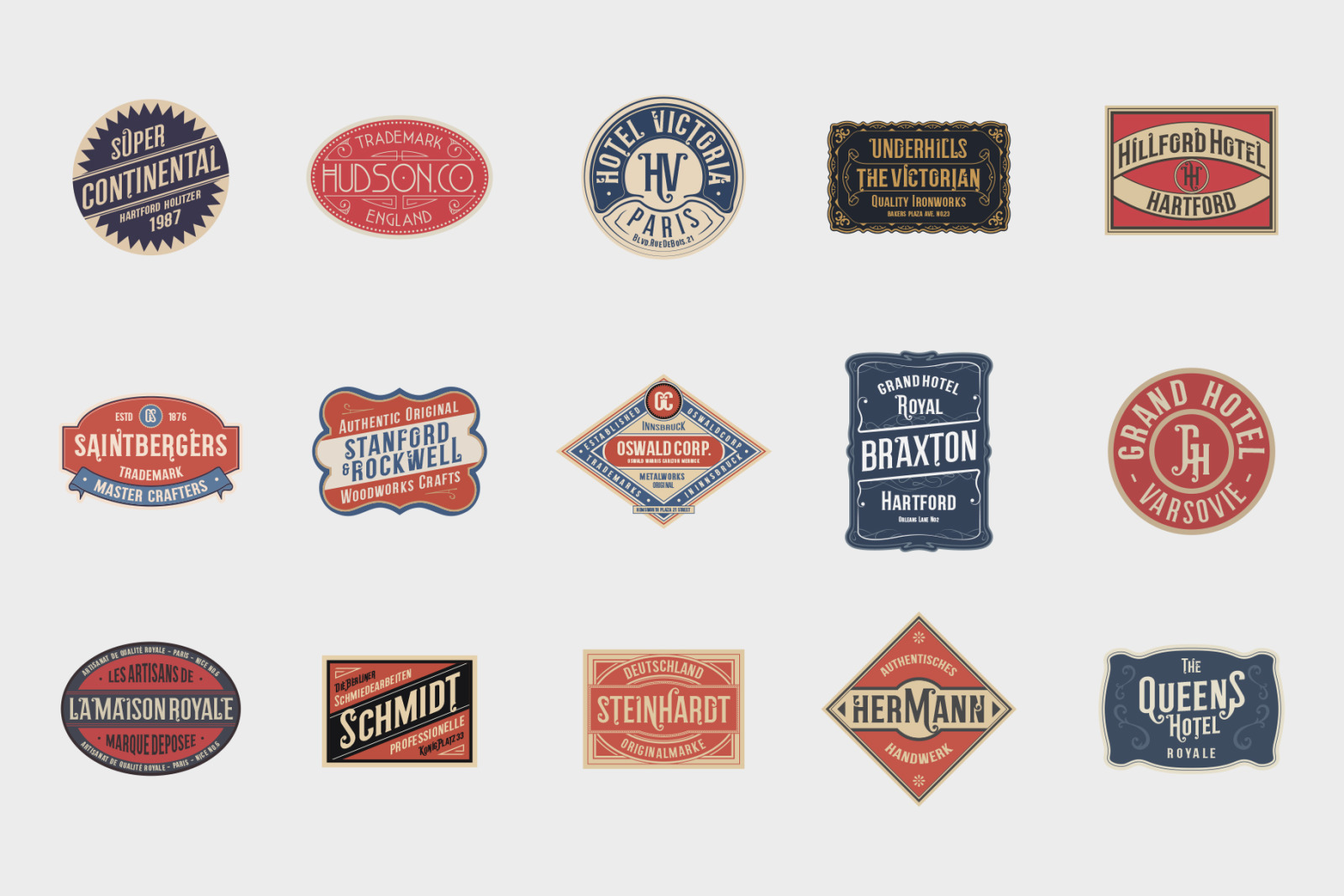 19th Century Vintage Labels