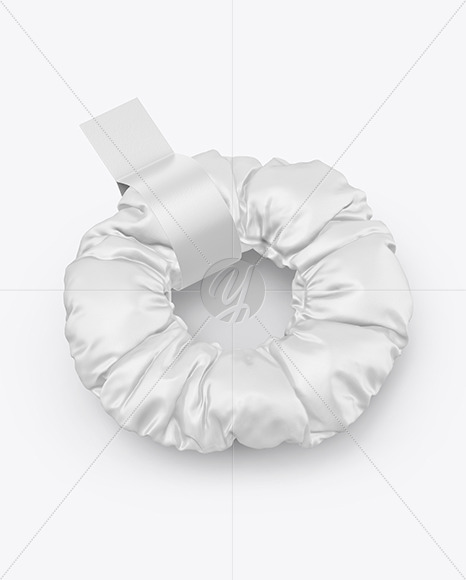 Silk Hair Scrunchie Mockup