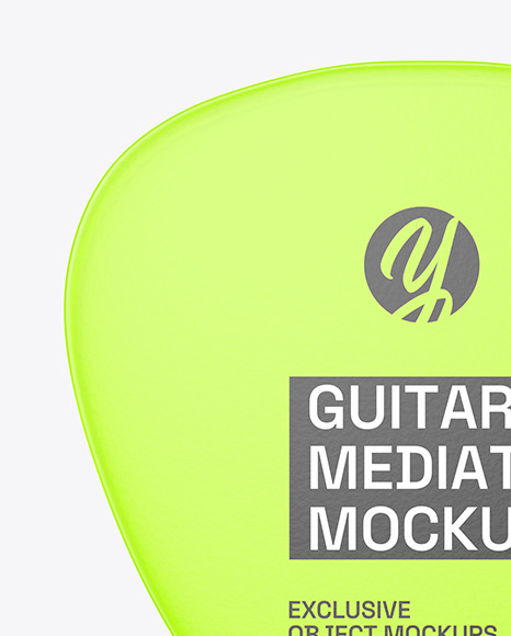 Matte Guitar Pick Mockup