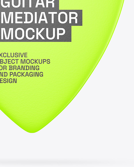 Matte Guitar Pick Mockup