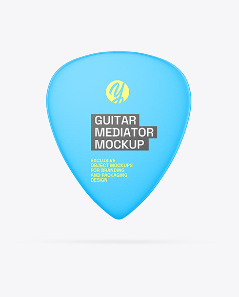 Matte Guitar Pick Mockup