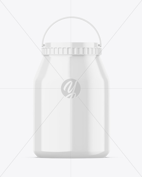 Glossy Plastic Jar Mockup