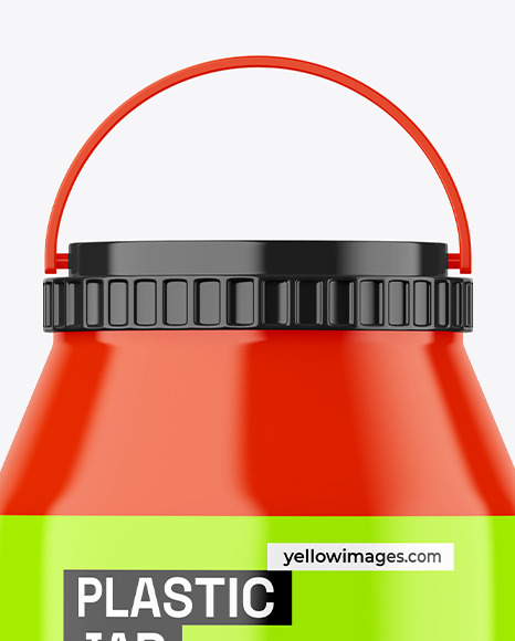 Glossy Plastic Jar Mockup