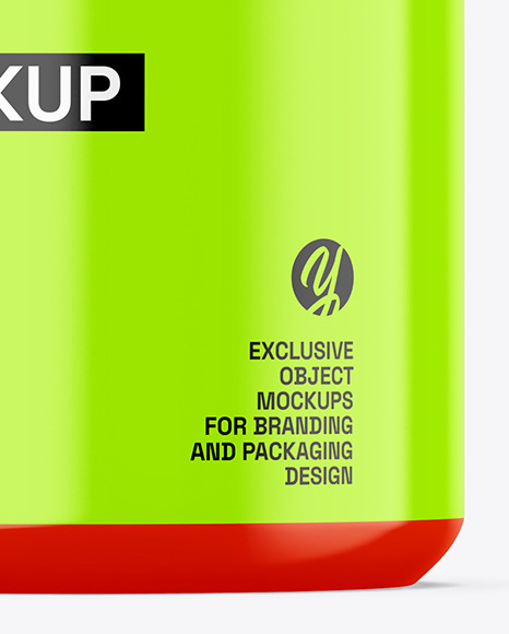 Glossy Plastic Jar Mockup