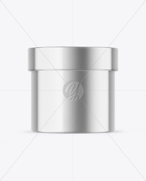 Metallic Cosmetic Jar Mockup