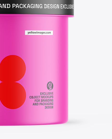 Matte Cosmetic Jar Mockup