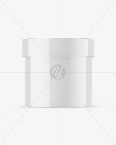 Glossy Cosmetic Jar Mockup