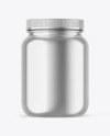 Metallic Protein Jar Mockup Metallic Protein Jar Mockup