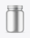 Matte Metallic Protein Jar Mockup Matte Metallic Protein Jar Mockup