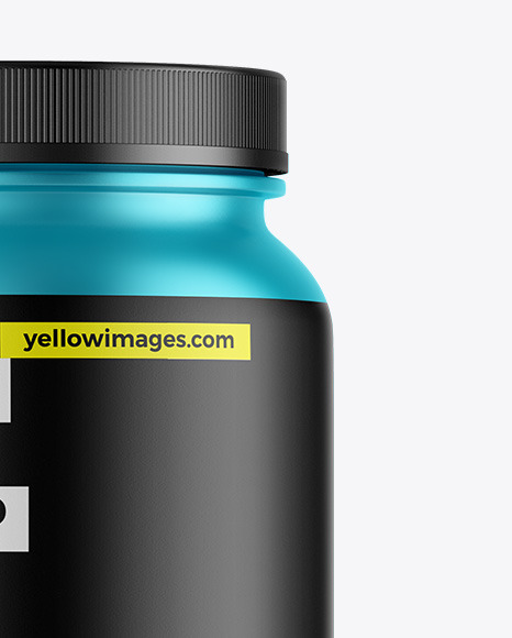 Matte Metallic Protein Jar Mockup Matte Metallic Protein Jar Mockup