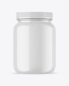 Glossy Protein Jar Mockup